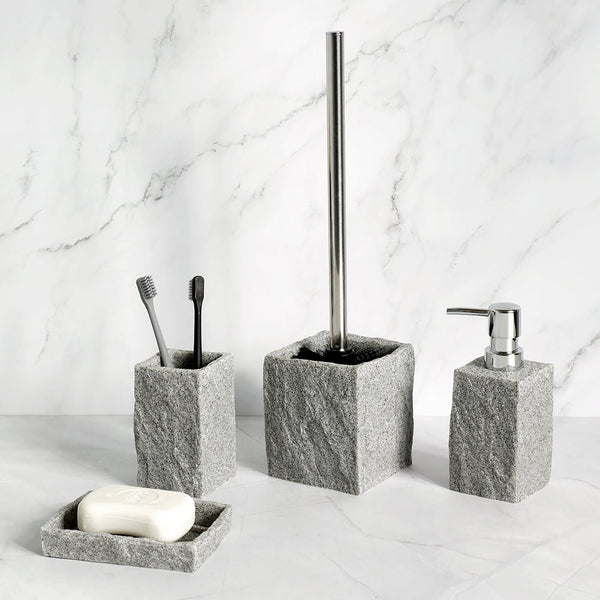 Bathroom Accessories Set Imitati Granite Resin Iiquid Soap D - RAZANSY