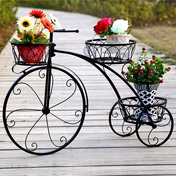 Dreirad Plant Stand Blumentopf Warenkorb Halter Ideal Für Home Garten Und Terrasse - RAZANSY