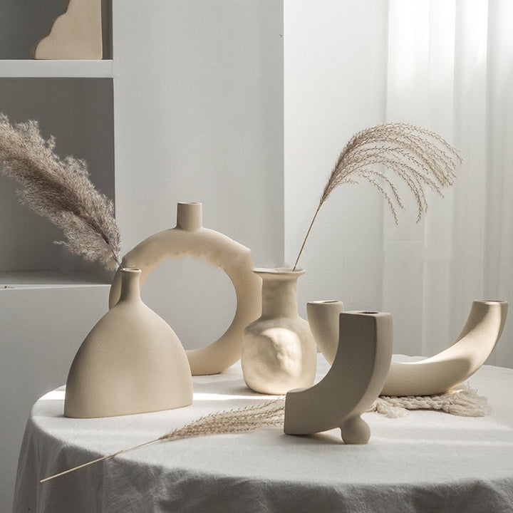 Textured Simplicity of Ceramic Vases